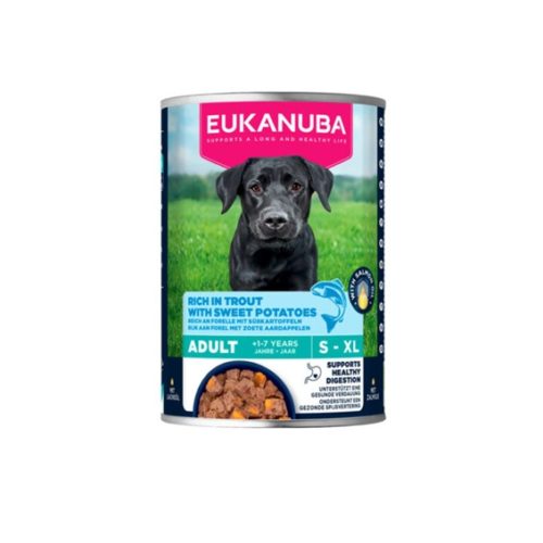 EUK WET, Adult Dogs, Trout W/Sweet Potatoes 400g.