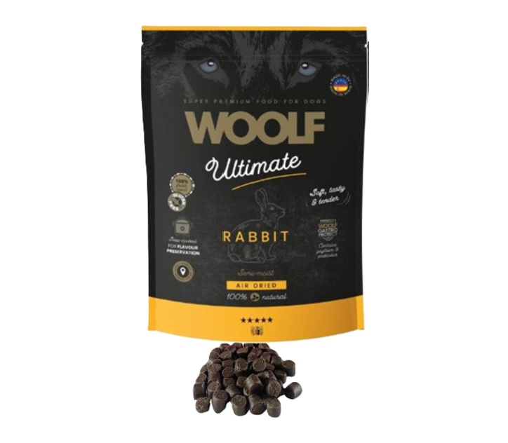 WOOLF Ultimate Dogfood, Rabbit, Semi-Moist, 1kg.