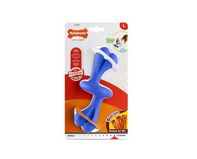 NYLABONE Extreme Chew, Rolley Bacon, L