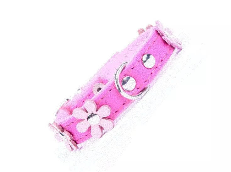 HALSBÅND 'Flower' 12mm/30cm, rosa