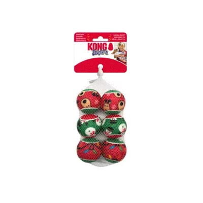 KONG Holiday Squeakair Balls 6Pk S