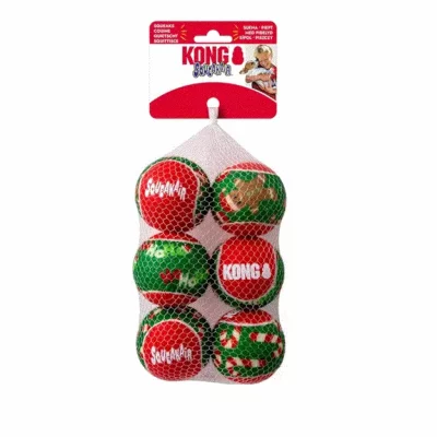 Kong Holiday Squeakair Balls 6Pk M