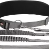 Waist Belt With Leash, 75-120 Cm/9 Cm, Black