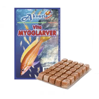 HVITE MYGGLARVER Af, 100g. Blisterpakning