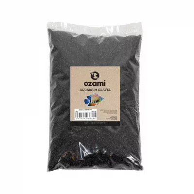 AKVARIEGRUS Ozami, Kvarts, 2-3mm. Svart, 2kg.