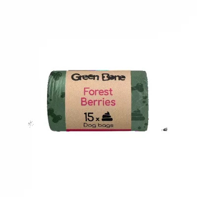 Green Bone Hundeposer med duft – Forest Berries, 15 poser