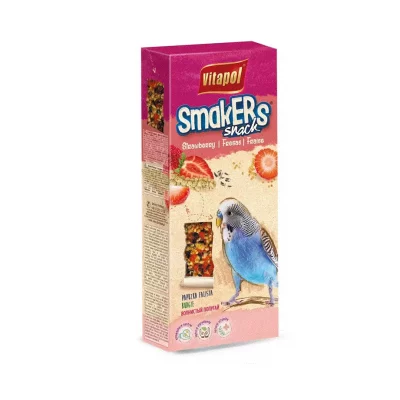 SMACKERS Vitapol, Undulat, Jordbær, 90g.
