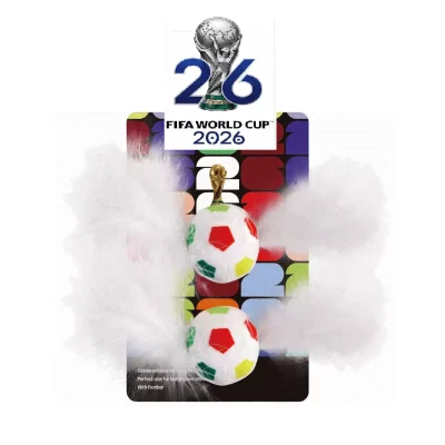 FOTBALL DUO Pawise, m/kattemynte, FIFA, 6x6x6cm.