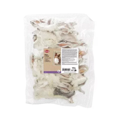 KANINØRER m/pels, Trixie, 500g, Hvit