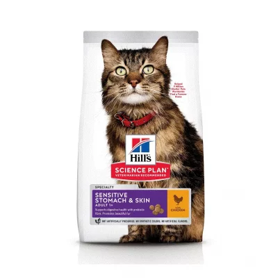 Hills SP Feline Adult Sen.Stomach & Skin Chicken 1.5kg