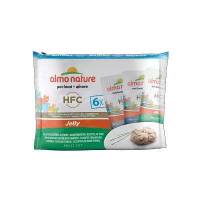 AN HFC Cat Multi Pack Jelly Tuna Mix Pouch 6x55 g