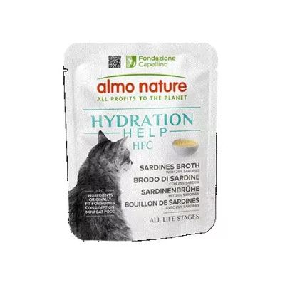 AN HFC Cat Hydration Help, Broth w/Sardines, Pouch, 50g.