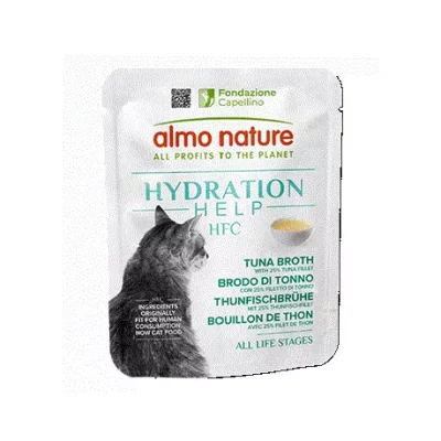 AN HFC Cat Hydration Help, Broth w/Tuna Fillet, Pouch, 50g.
