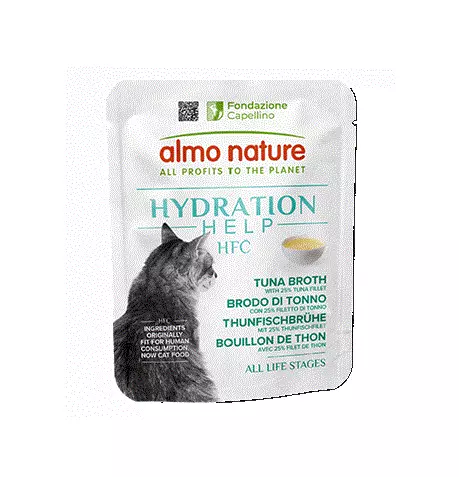 AN HFC Cat Hydration Help, Broth w/Tuna Fillet, Pouch, 50g.