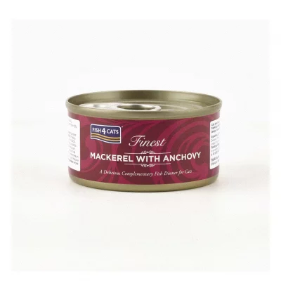 FINEST F4C, Mackerel w/Anchovy, 70g.