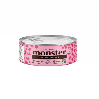 Monster, Kitten, Chicken Can, 100g. Våtfôr til kattunger