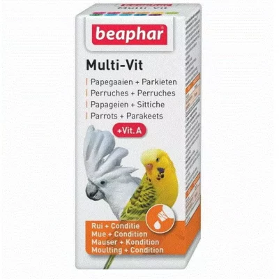MULTI-VIT Beaphar, Multivitaminer, Fink & undulat, 20ml.