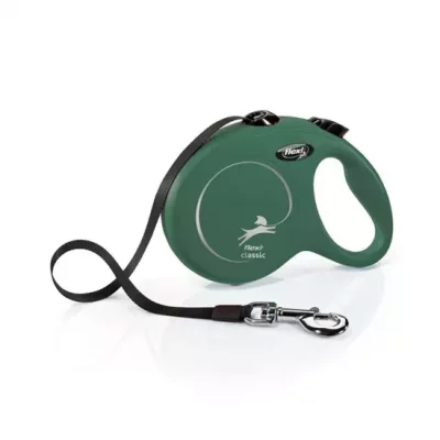 Flexi, New Classic, L, 5m, Band, Olive, Maks 50kg. Rullekobbel