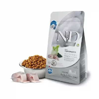 N&D White Dog Sea Bass, Spirulina & Fenel Adult Mini 2 Kg