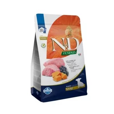N&D Puppy, Pumpkin, Lamb & Blueberry, Mini, 2,5kg.