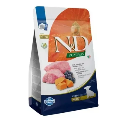 N&D Puppy, Pumpkin, Lamb & Blueberry, Mini, 7kg.