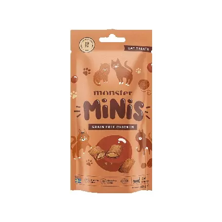 Monster Cat, Minis Treats, Grain Free, Chicken, 60g.