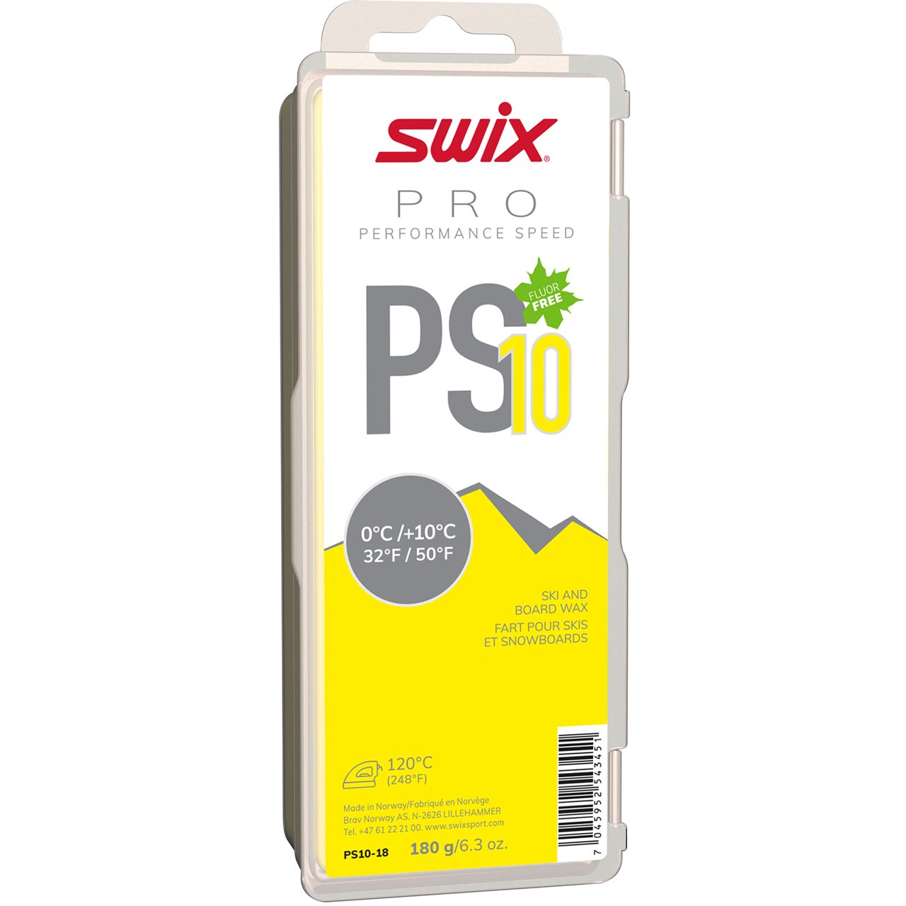 Swix  PS10 Yellow, 0°C/+10°C, 180g