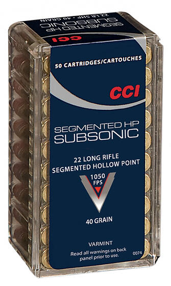 CCI 22 LR Segmented Subsonic HP 40gr