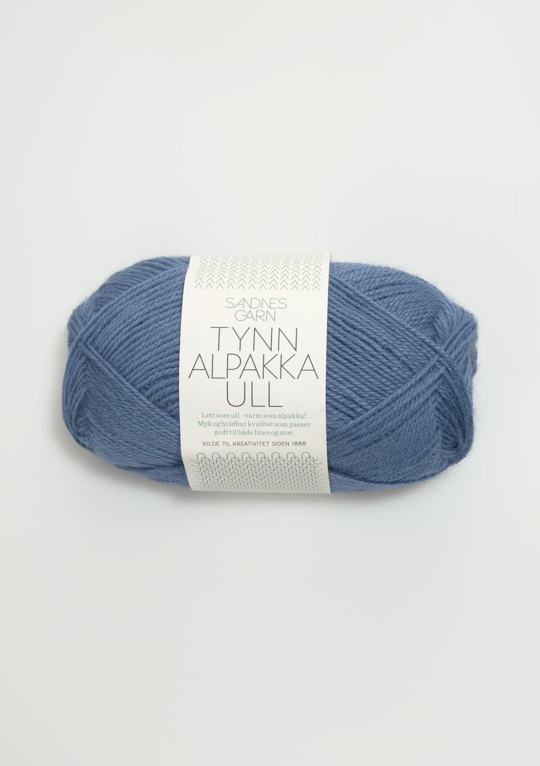 Tynn Alpakka Ull Sandnes 6052 - Jeansblå