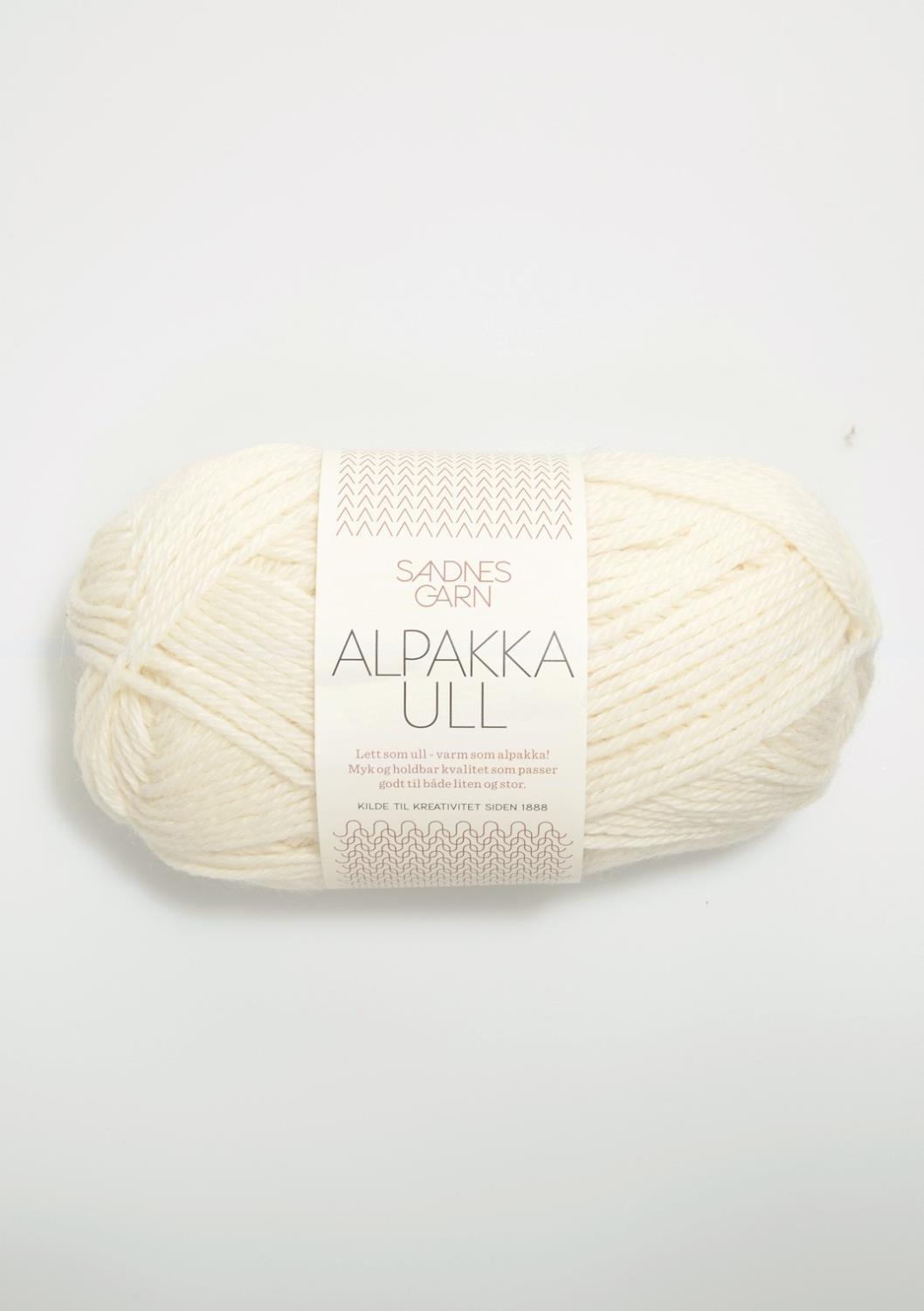 Alpakka Ull Sandnes 1002 - Hvit