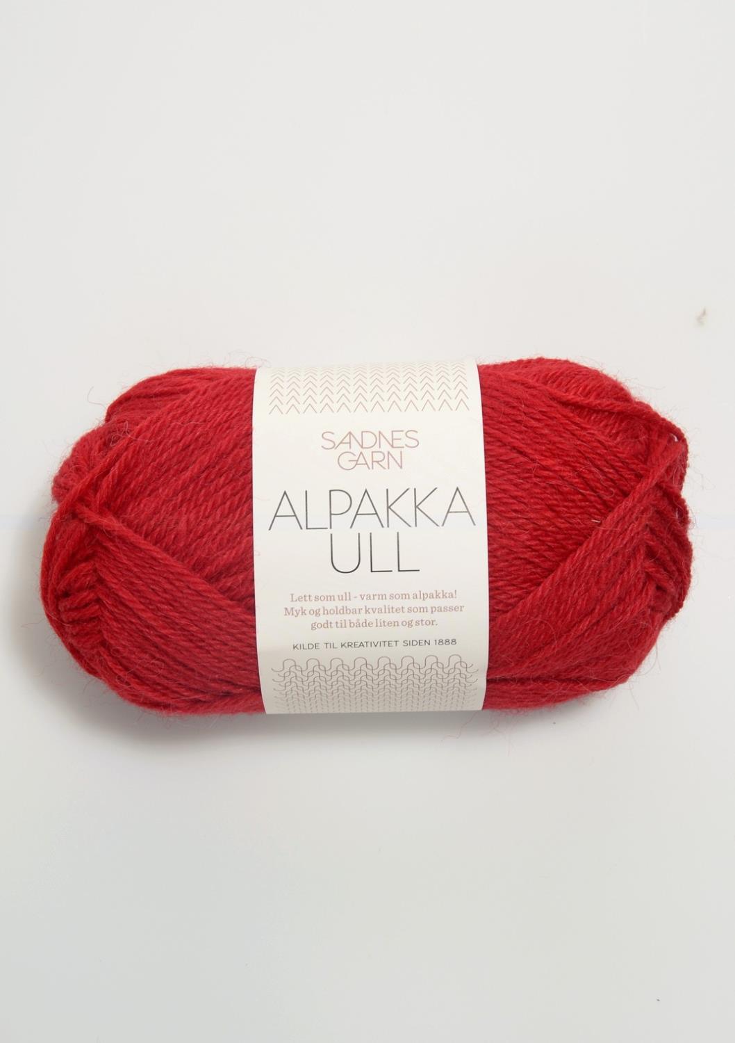 Alpakka Ull Sandnes 4219 - Rød