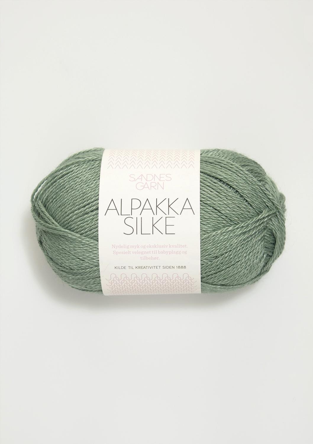 Alpakka Silke Sandnes 7741 - Støvet Grønn