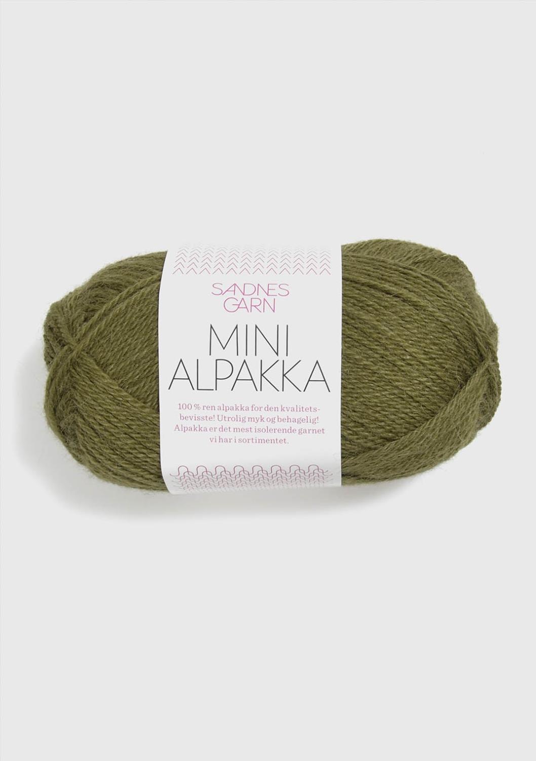 Mini Alpakka Sandnes 9554 - Olivengrønn