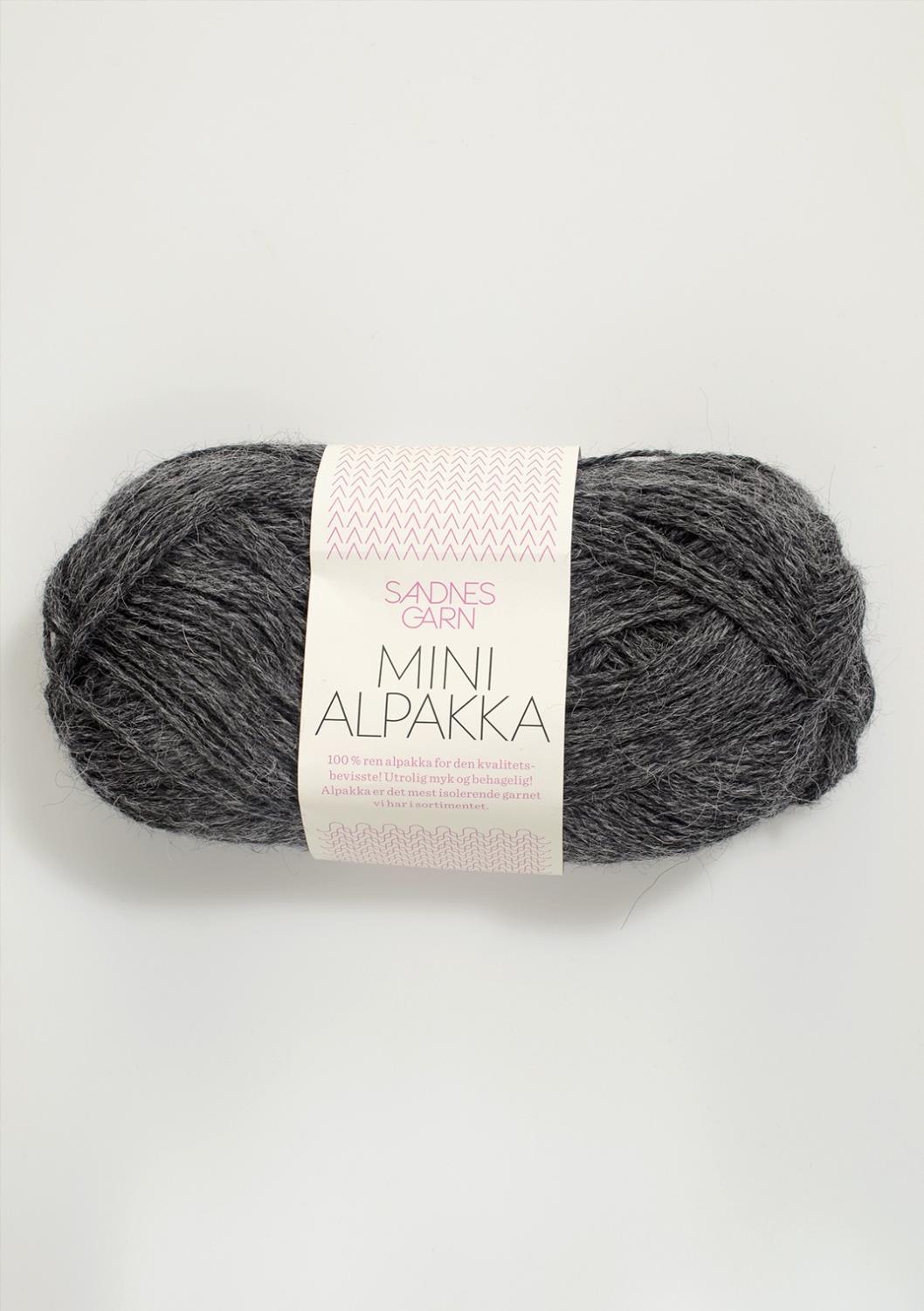 Mini Alpakka Sandnes 1053 - Mørk Gråmelert
