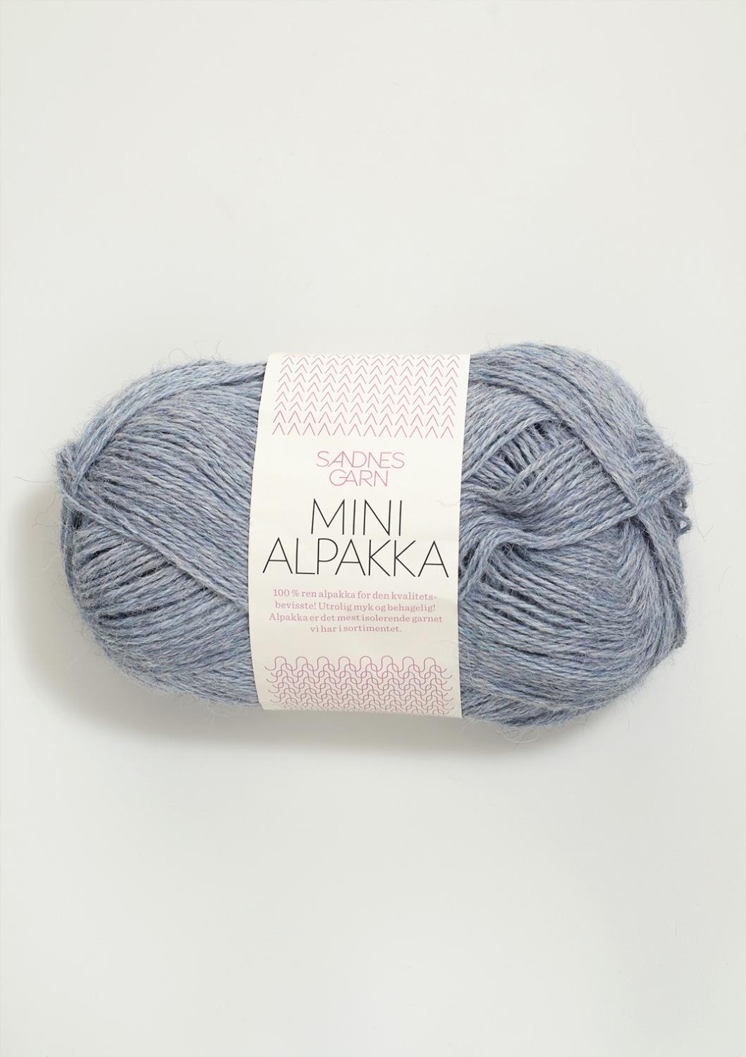 Mini Alpakka Sandnes 6221 - Lys Blåmelert
