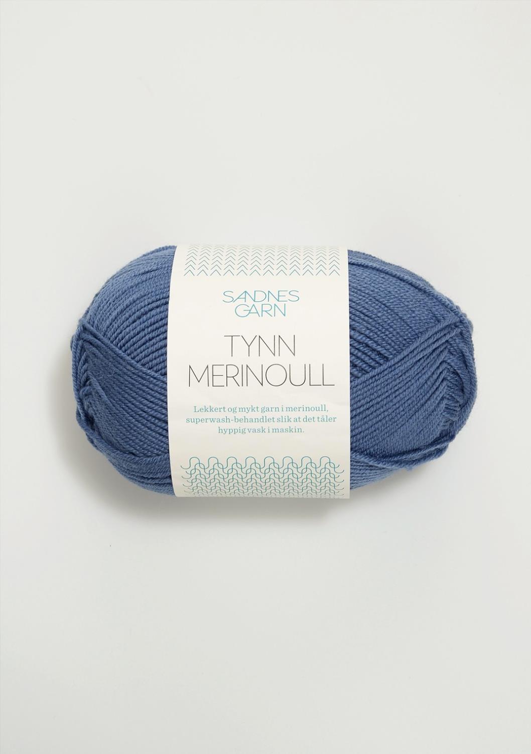 Tynn Merinoull Sandnes 6052 - Jeansblå