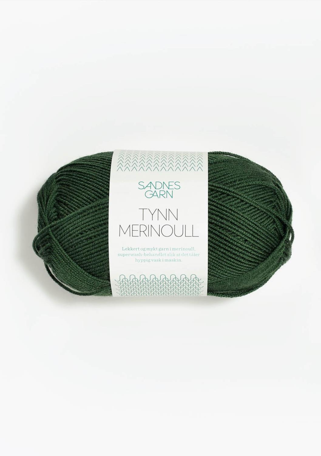 Tynn Merinoull Sandnes 8072 - Skoggrønn