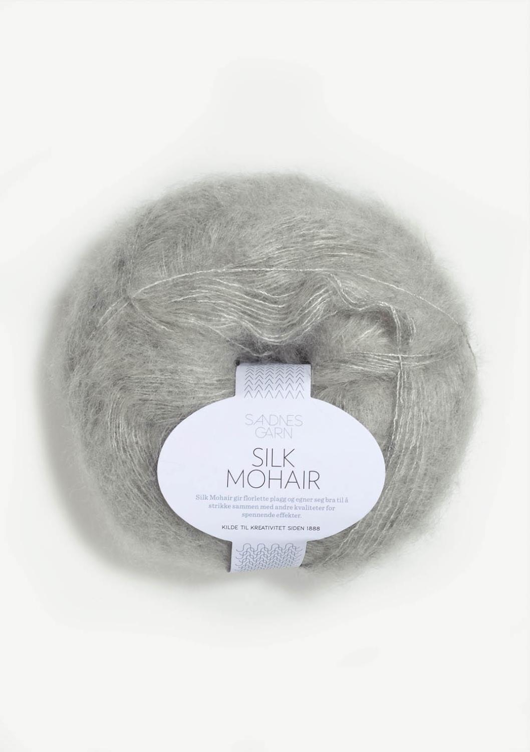 Silk Mohair Sandnes 1022 - Lys Gråmelert
