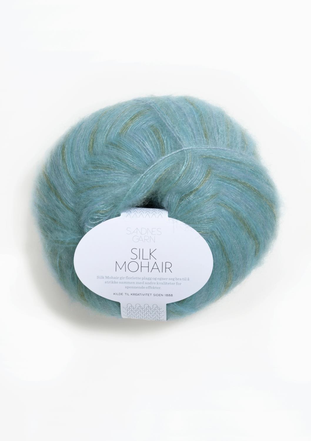 Silk Mohair Sandnes 6050 - Blå Print