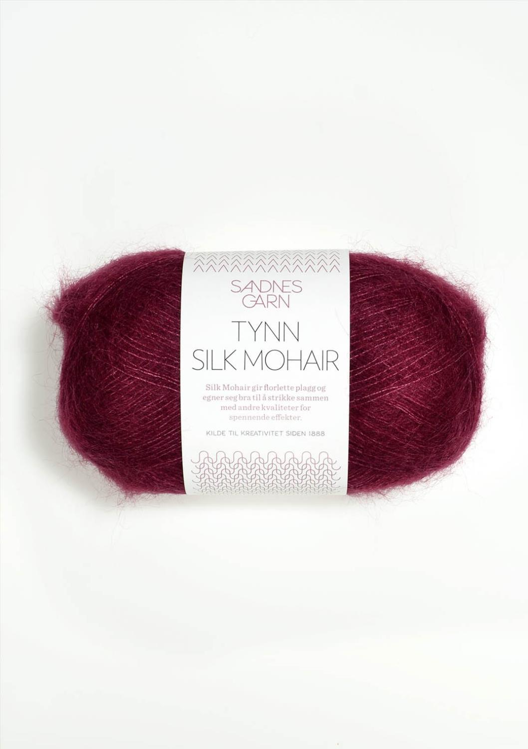 Tynn Silk Mohair Sandnes 4545 - Vinrød