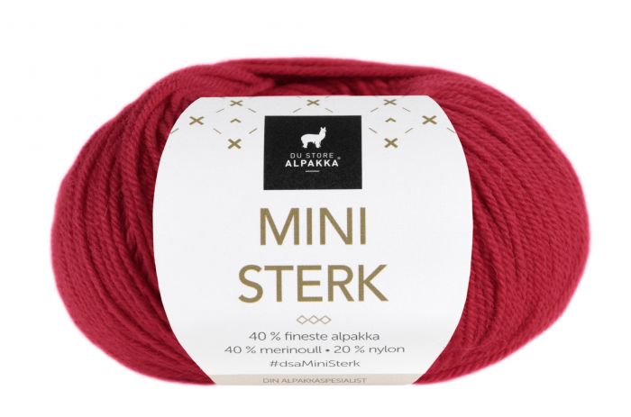 Mini Sterk Du Store Alpakka - 819 Mørk Rød