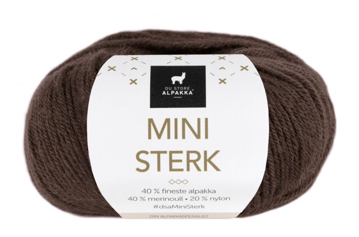 Mini Sterk Du Store Alpakka - 810 Mørk Brun7071765251429