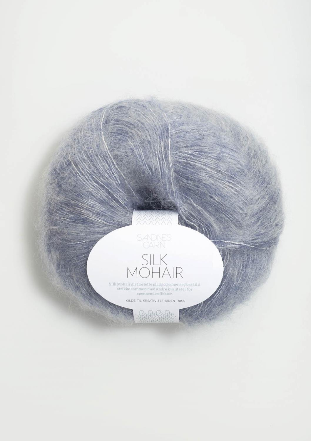 Silk Mohair Sandnes 5835 - Blåmelert