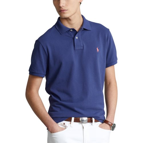 Custom Slim Fit Mesh Polo Shirt