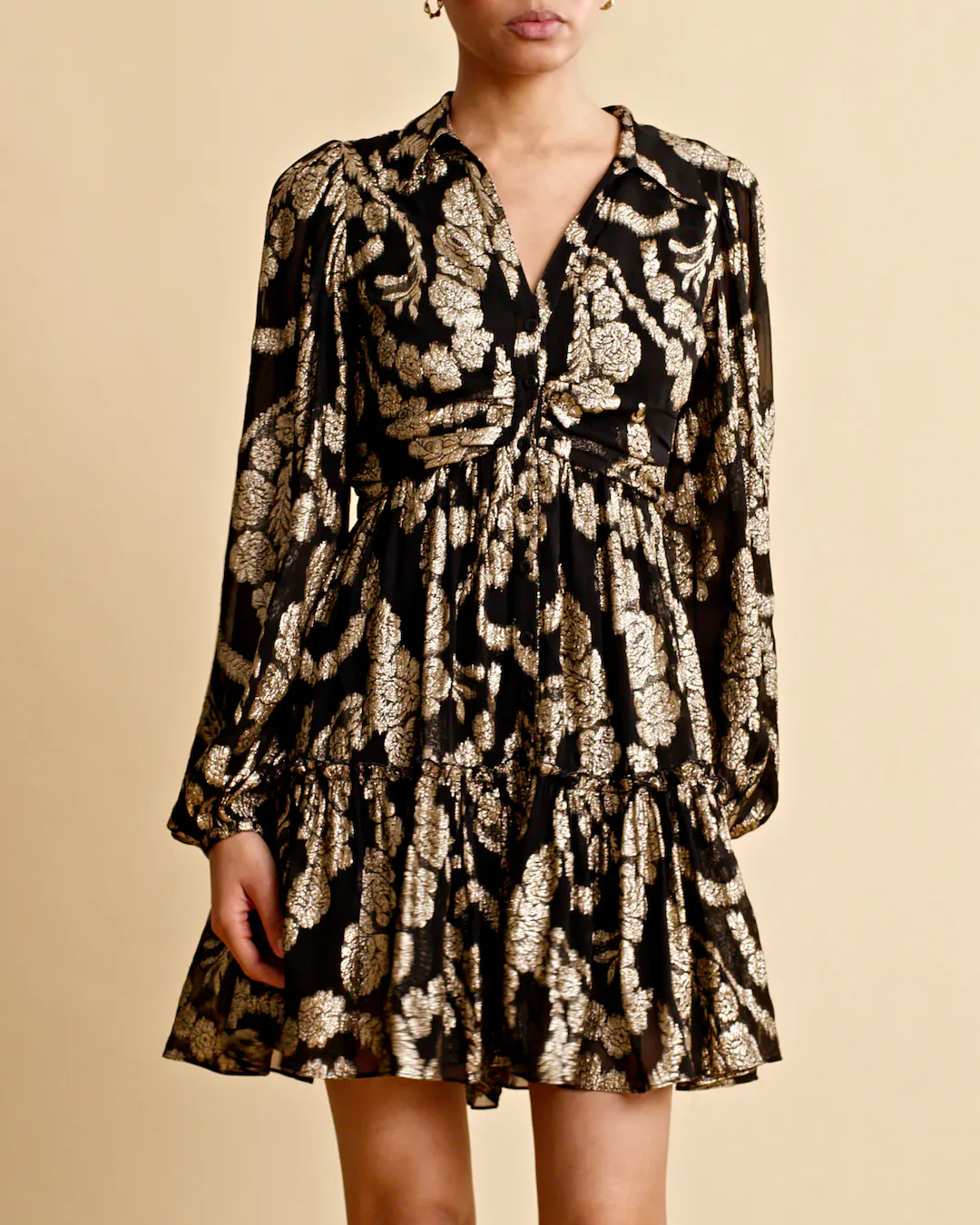 byTiMo Brocade Georgette Shirt Dress