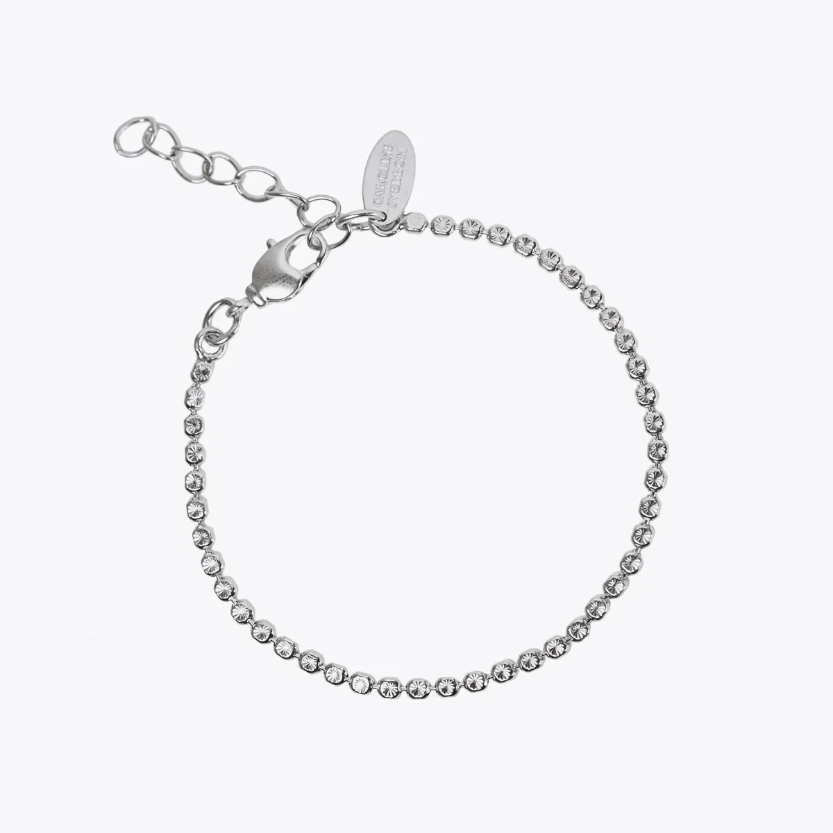 Diamond Chain Bracelet Rhodium