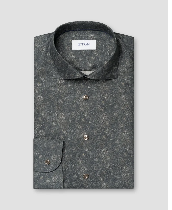 Eton Motif Signature Twill Shirt