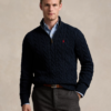 Cable-Knit Cotton Quarter-Zip Jumper