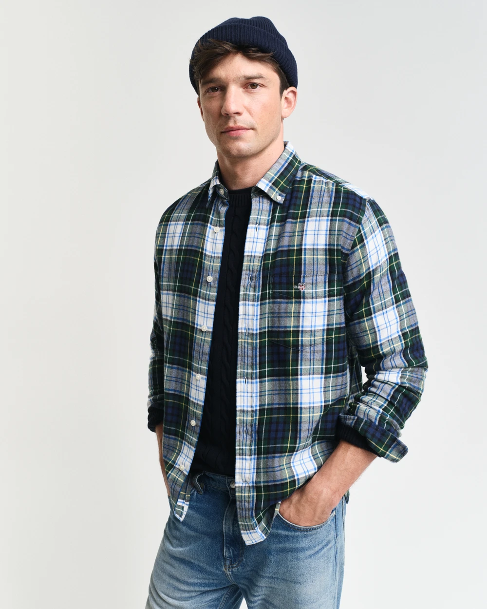 Regular flannel check shirt