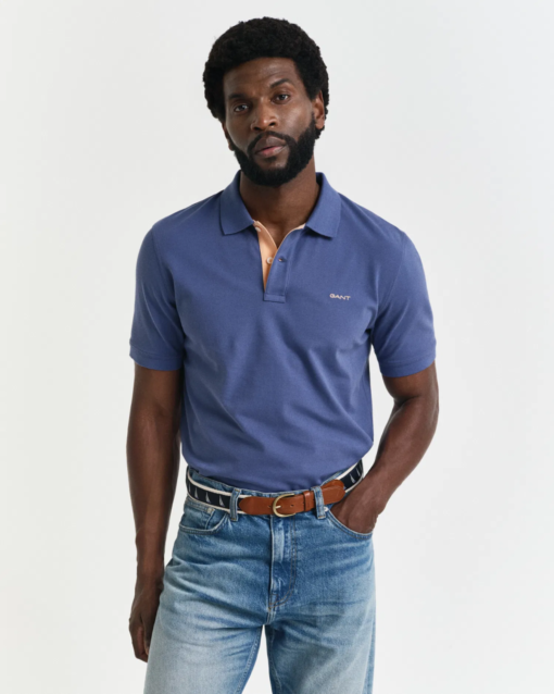 Regular contrast pique ss polo